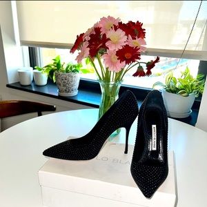 Manolo Blahnik black pump 8.5, 38.5